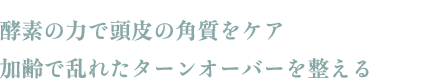 酵素の力で頭皮の角質をケア加齢で乱れたターンオーバーを整える