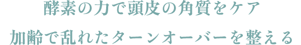 酵素の力で頭皮の角質をケア加齢で乱れたターンオーバーを整える