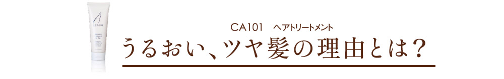 CA101　ヘアトリートメント　うるおい、ツヤ髪の理由とは？