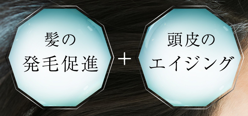 髪の発毛促進＋頭皮のエイジング