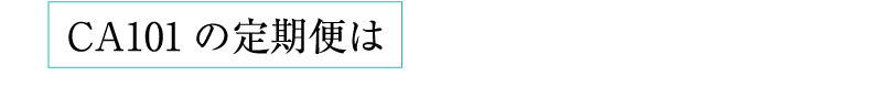 CA101の定期便は