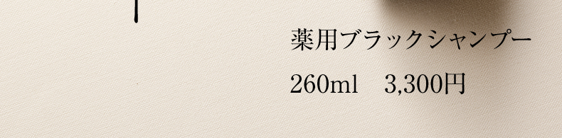 薬用ブラックシャンプー 260ml 3,080円
